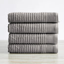 4 Pack Ribbed Hand Towels - Rori Collection by Great Bay Home