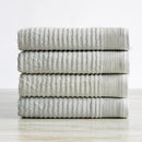 4 Pack Ribbed Hand Towels - Rori Collection by Great Bay Home