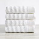 4 Pack Ribbed Hand Towels - Rori Collection by Great Bay Home