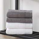 4 Pack Ribbed Hand Towels - Rori Collection by Great Bay Home