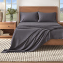 Heathered Solid Cotton Blend Flannel Sheet Set - Anders Collection by Great Bay Home