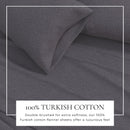 Heathered Solid Cotton Blend Flannel Sheet Set - Anders Collection by Great Bay Home