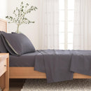 Heathered Solid Cotton Blend Flannel Sheet Set - Anders Collection by Great Bay Home