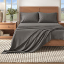 Heathered Solid Cotton Blend Flannel Sheet Set - Anders Collection by Great Bay Home
