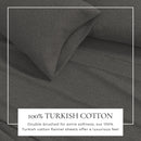 Heathered Solid Cotton Blend Flannel Sheet Set - Anders Collection by Great Bay Home