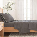 Heathered Solid Cotton Blend Flannel Sheet Set - Anders Collection by Great Bay Home