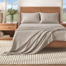 Heathered Solid Cotton Blend Flannel Sheet Set - Anders Collection by Great Bay Home