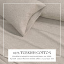 Heathered Solid Cotton Blend Flannel Sheet Set - Anders Collection by Great Bay Home