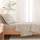 Heathered Solid Cotton Blend Flannel Sheet Set - Anders Collection by Great Bay Home