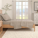Heathered Solid Cotton Blend Flannel Sheet Set - Anders Collection by Great Bay Home