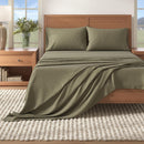 Heathered Solid Cotton Blend Flannel Sheet Set - Anders Collection by Great Bay Home