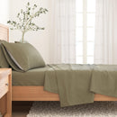 Heathered Solid Cotton Blend Flannel Sheet Set - Anders Collection by Great Bay Home
