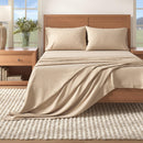 Heathered Solid Cotton Blend Flannel Sheet Set - Anders Collection by Great Bay Home