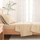 Heathered Solid Cotton Blend Flannel Sheet Set - Anders Collection by Great Bay Home
