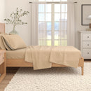 Heathered Solid Cotton Blend Flannel Sheet Set - Anders Collection by Great Bay Home