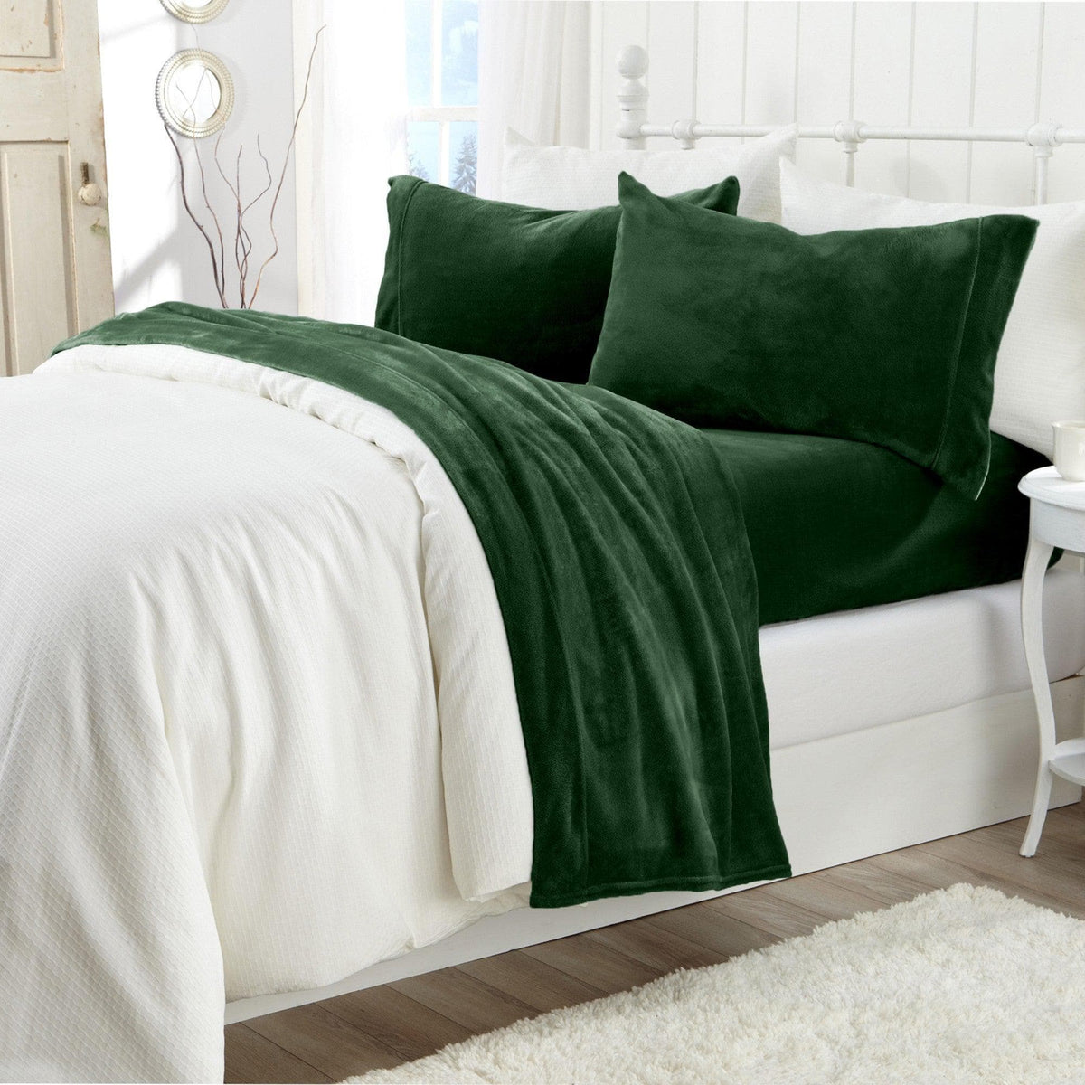 Solid Jewel-Toned Plush Sheet - Velvet Luxe Collection, photo 6 of 14