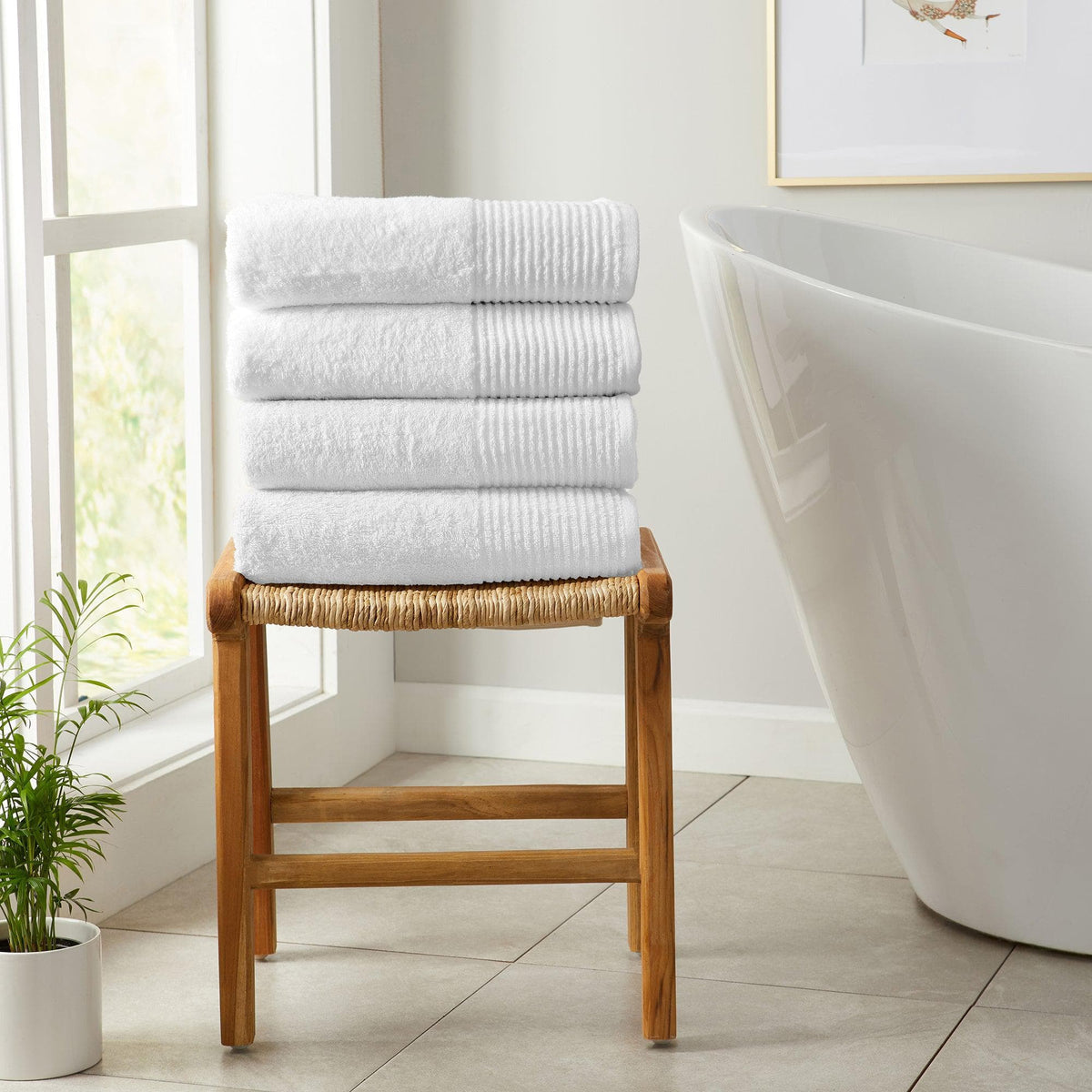 4 Pack Cotton Bath Towels - Kasper Collection, photo 41 of 41