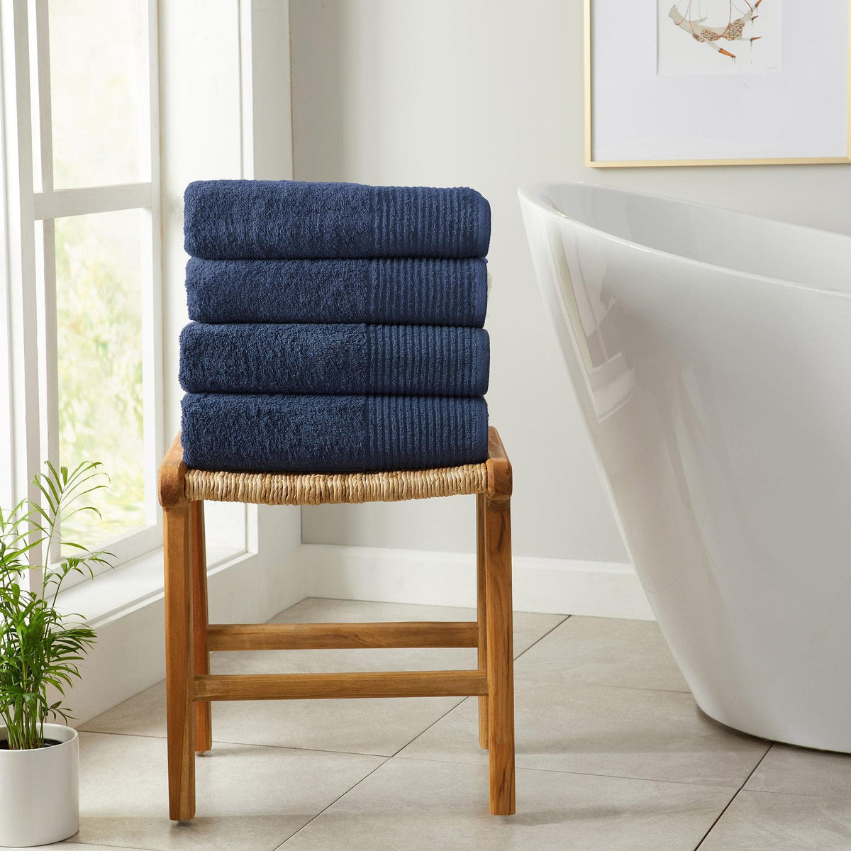 4 Pack Cotton Bath Towels - Kasper Collection, photo 37 of 41