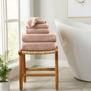 6 Piece Set Cotton Bath Towels - Kasper Collection by Great Bay Home