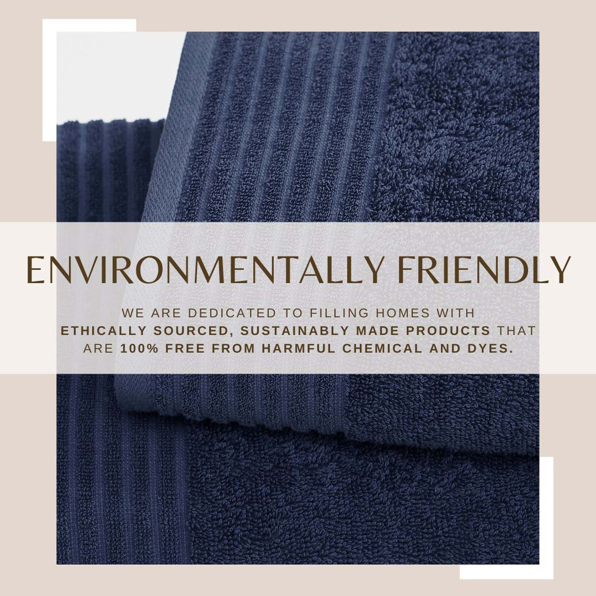 6 Piece Set Cotton Bath Towels - Kasper Collection, photo 40 of 41