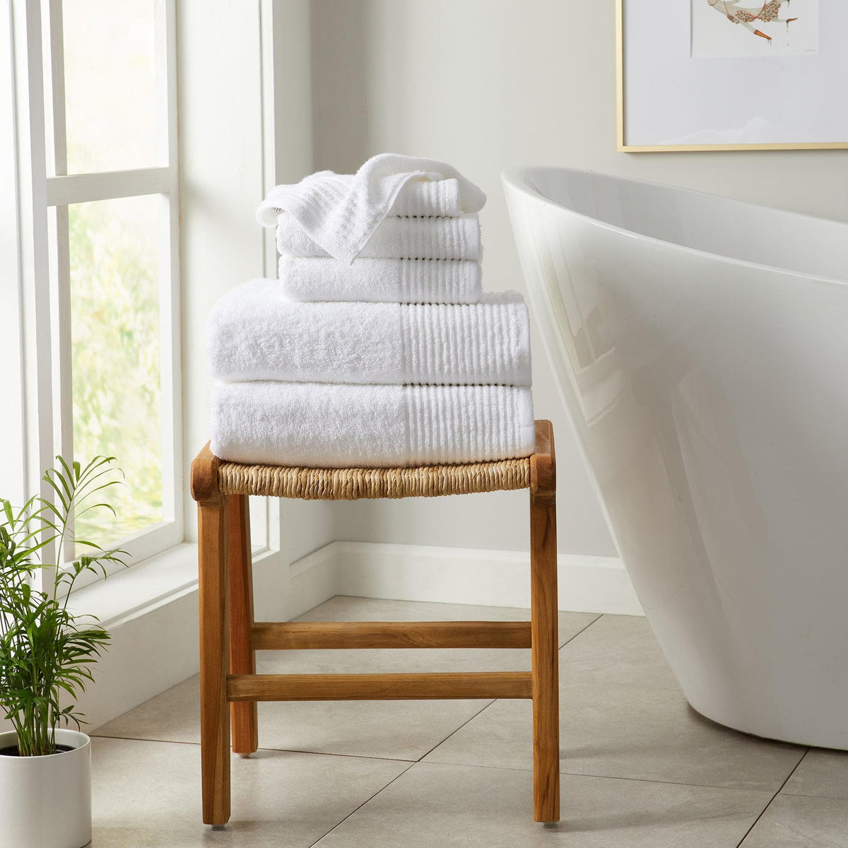 6 Piece Set Cotton Bath Towels - Kasper Collection, photo 41 of 41