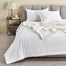 Ribbed Sherpa Throw Blanket - Corduroy Collection by Great Bay Home