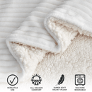 Ribbed Sherpa Throw Blanket - Corduroy Collection by Great Bay Home