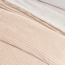 Ribbed Sherpa Throw Blanket - Corduroy Collection by Great Bay Home