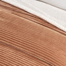Ribbed Sherpa Throw Blanket - Corduroy Collection by Great Bay Home