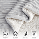 Ribbed Sherpa Throw Blanket - Corduroy Collection by Great Bay Home