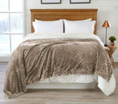 Velvet Plush Sherpa Luxury Bed Blanket - Cielo Collection by Great Bay Home