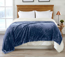 Velvet Plush Sherpa Luxury Bed Blanket - Cielo Collection by Great Bay Home
