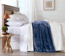 Velvet Plush Sherpa Luxury Bed Blanket - Cielo Collection by Great Bay Home