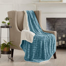 Velvet Plush Sherpa Luxury Bed Blanket - Cielo Collection by Great Bay Home