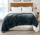 Velvet Plush Sherpa Luxury Bed Blanket - Cielo Collection by Great Bay Home