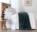 Velvet Plush Sherpa Luxury Bed Blanket - Cielo Collection by Great Bay Home