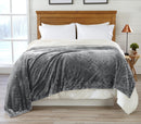 Velvet Plush Sherpa Luxury Bed Blanket - Cielo Collection by Great Bay Home