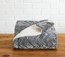 Velvet Plush Sherpa Luxury Bed Blanket - Cielo Collection by Great Bay Home