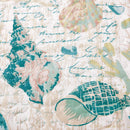 Seashell & Coral Quilt Set - Westsands Collection by Great Bay Home