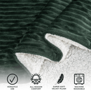 Ribbed Sherpa Throw Blanket - Corduroy Collection by Great Bay Home
