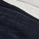 Ribbed Sherpa Throw Blanket - Corduroy Collection by Great Bay Home