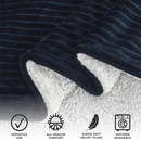 Ribbed Sherpa Throw Blanket - Corduroy Collection by Great Bay Home