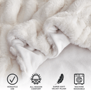 Ruched Faux Fur Throw Blanket - Alondra Collection by Great Bay Home