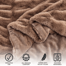 Ruched Faux Fur Throw Blanket - Alondra Collection by Great Bay Home