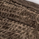 Ruched Faux Fur Throw Blanket - Alondra Collection by Great Bay Home