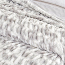 Ruched Faux Fur Throw Blanket - Alondra Collection by Great Bay Home