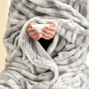 Ruched Faux Fur Throw Blanket - Alondra Collection by Great Bay Home