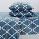 Printed Plush Sheet - Velvet Luxe Lattice Collection by Great Bay Home