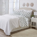Printed Plush Sheet - Velvet Luxe Lattice Collection by Great Bay Home