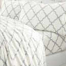 Printed Plush Sheet - Velvet Luxe Lattice Collection by Great Bay Home